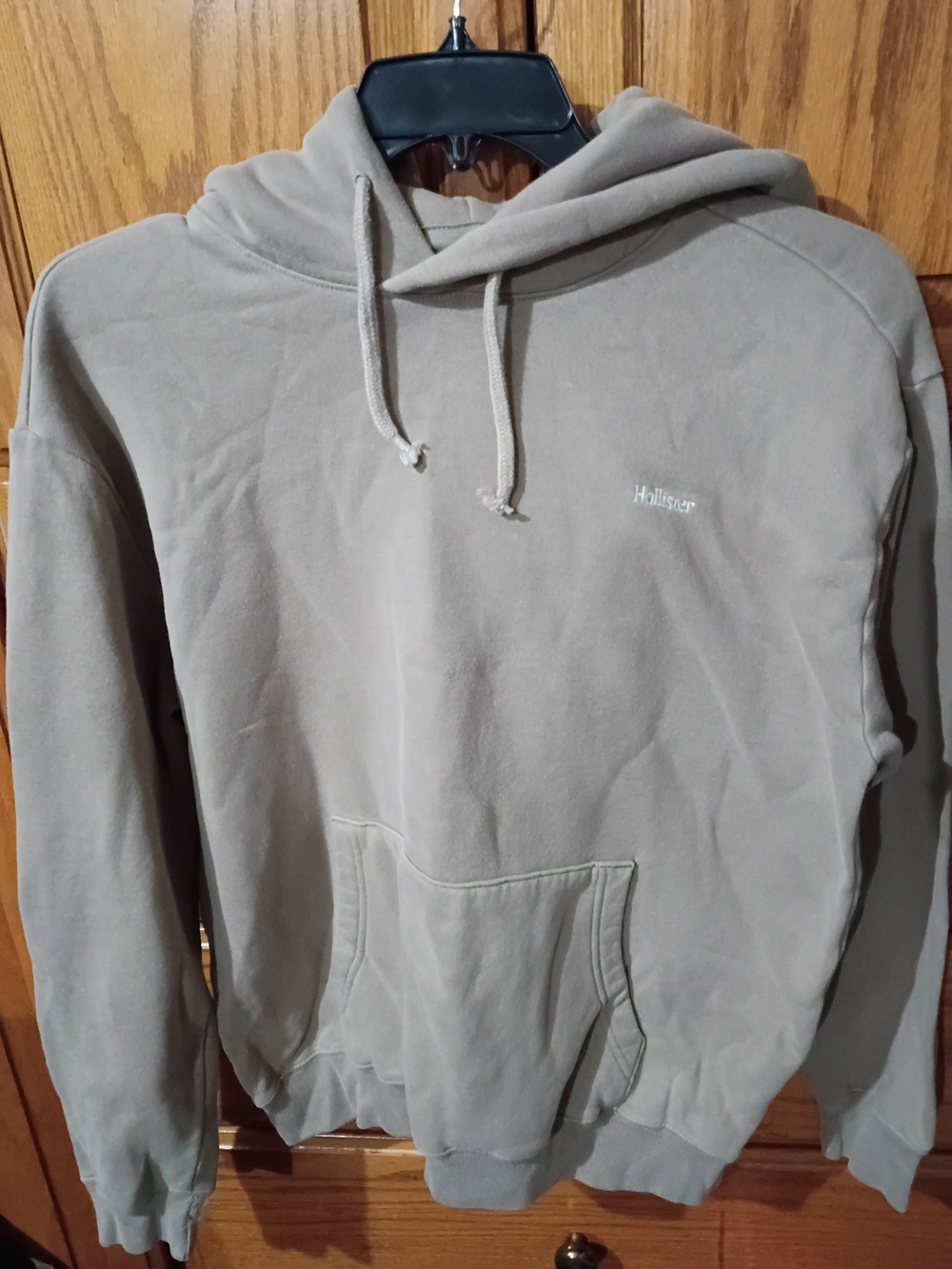 Hollister Men's Taupe Hoodie Sweatshirt